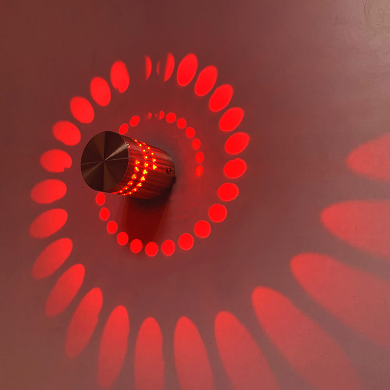 3W RGB mit Controller Spirale Loch Wand Licht Bunte Wandlampen Foyer Party Wohnzimmer Korridor Dekor Innen Beleuchtung Leuchte