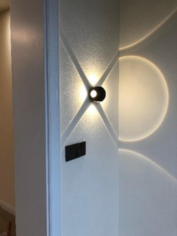 Dekorative IP65-LED-Lampe. Sphärische wasserdichte Wandlampe und moderne wasserdichte Außenleuchte aus Aluminium