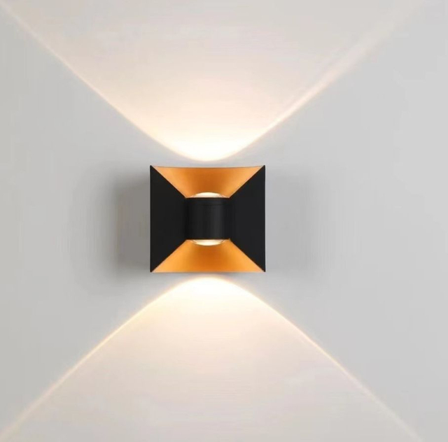 Dekorieren Sie moderne, zeitgenössische Garten-Aluminium-Außenwandleuchten mit LED-Wandleuchten, GU10, 360 Grad
