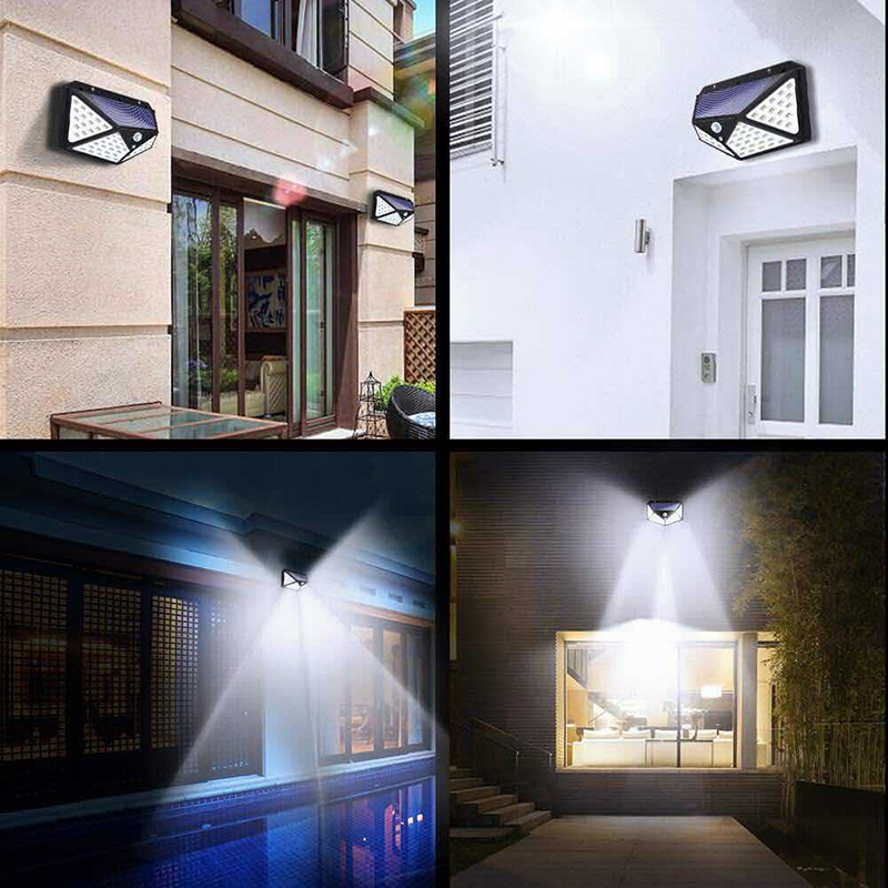 100 LED ip65 Solar Licht Outdoor Solar Lampe PIR Motion Sensor Wand Licht Wasserdichte Solar Powered Sonnenlicht Für Garten Dekoration