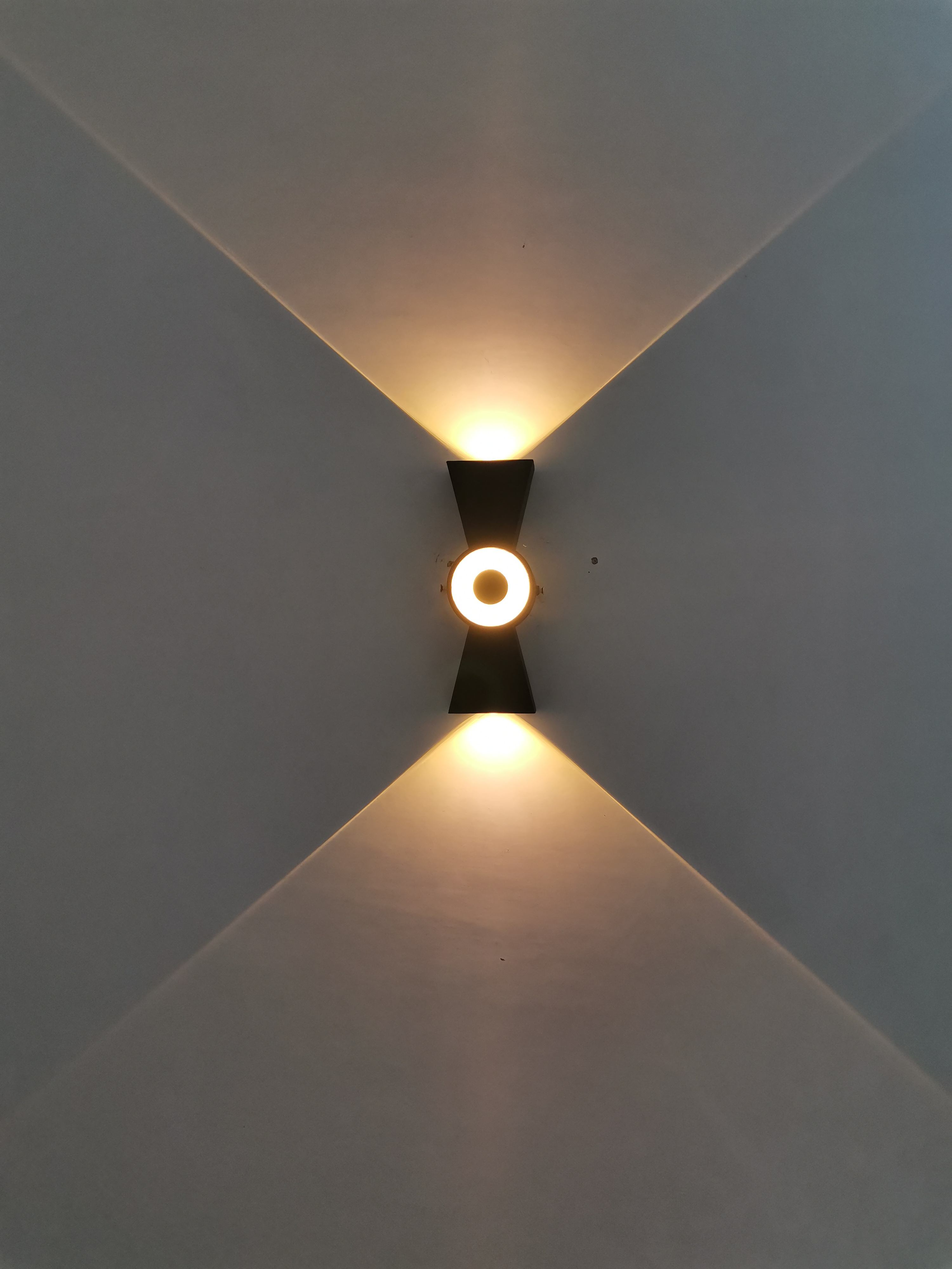 6W Outdoor Wasserdichte Wandleuchte in chinesischer Knotenform, COB-Chip, Auf- und Ab-Wandleuchte, Aluminium, IP65, Wandleuchte, quadratisch, Veranda, Garten