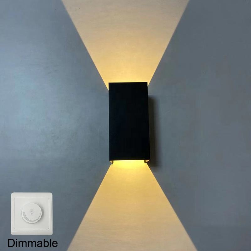 Wasserdichte IP65 Moderne LED-Wandleuchte 12W Dimmbare LED-Treppenleuchte Licht für Wohnzimmerkorridor-Hintergrundlicht AC85-265V