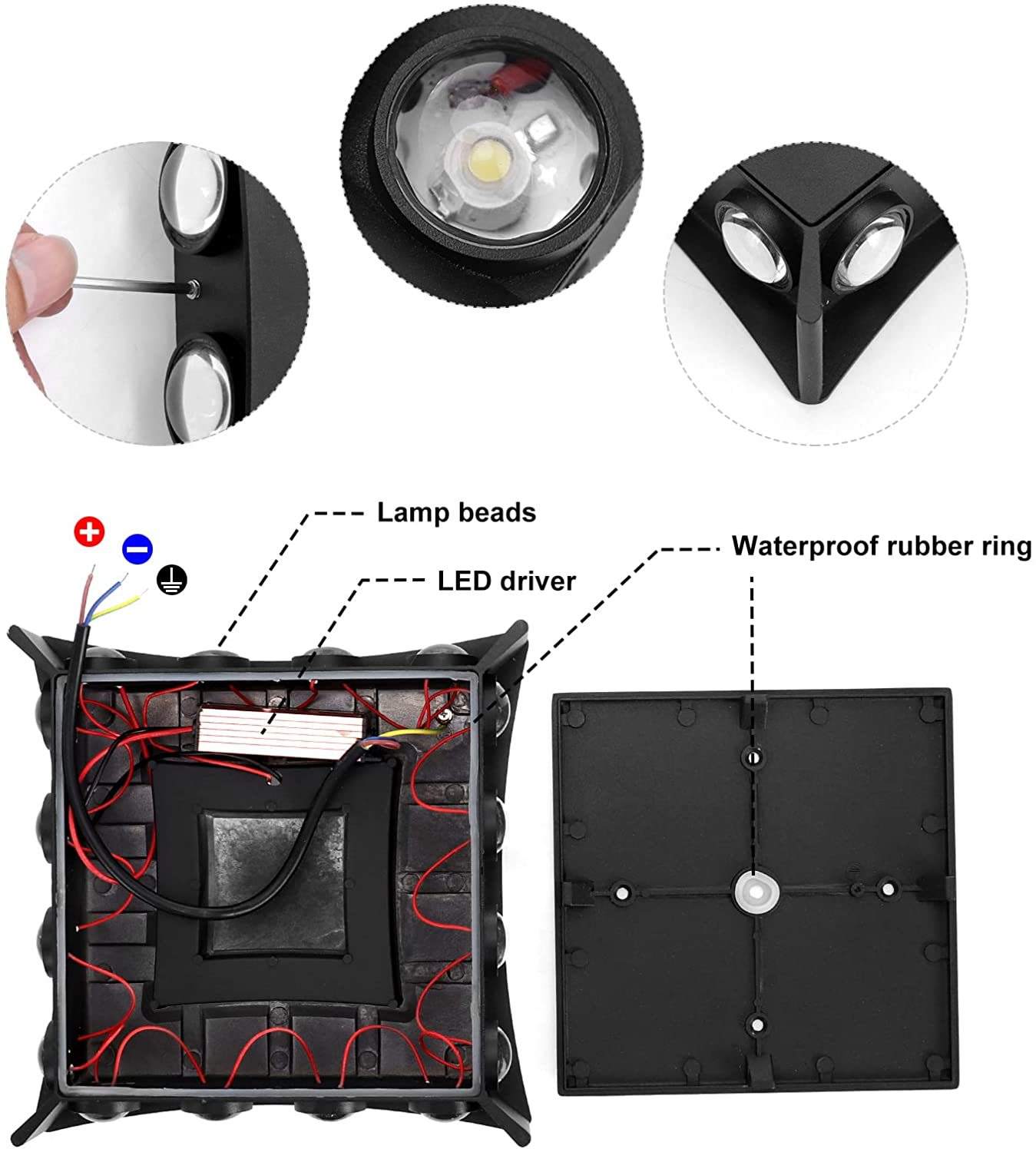 Moderne Wandleuchte Cube Led Wandleuchte Lampe Wasserdicht IP65 Innenwandleuchte 110 V 220 V Für Badezimmer Außenbeleuchtung 4 Watt 6 Watt 8 Watt