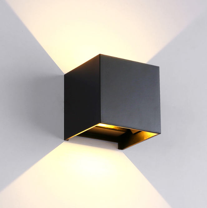 LED-Wandleuchte, RGB-Innen-Solarlicht, LED-Wandleuchte, Aluminium, für den Außenbereich, IP65, wasserdicht, Up-Down-Beleuchtung, LED-Wandleuchte für den Außenbereich
