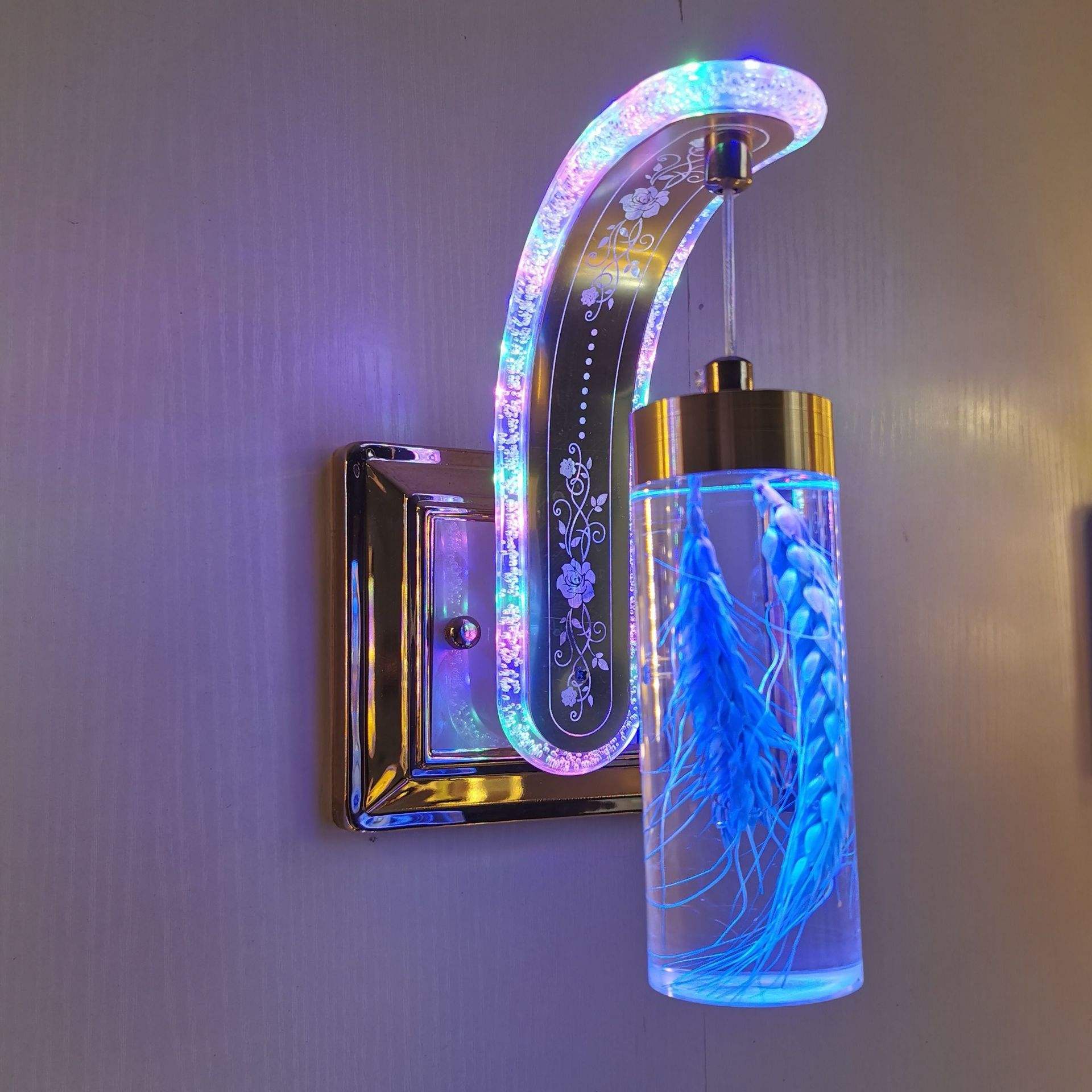Moderne Acryl-Innenwandleuchte, LED-Schlafzimmer-Nachttischlampe, Wandleuchte, warmweiß, kaltweiß, für Schlafzimmer, Flur, Treppen
