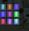 Bunte netzrote Wohnzimmer-Ecklampe, Live-Dreieck-Fülllicht-Atmosphärenlampe, LED-Dimm-RGB-Stehlampe