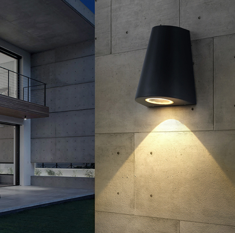Einzelkopf-LED-Wandleuchte, wasserdicht, IP65, Garten-Korridor-Lampe, Außen- und Innenleuchte, AC85–265 V