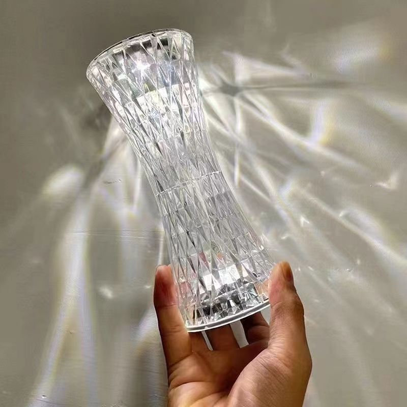 Acryl-Tischlampe, Acryl-Tischlampen, klare Acryl-Tischlampe, Kristall-Tischlampe sorgt für kreative Atmosphäre, dekorative kleine Nachtlampe, wiederaufladbare Tischlampe