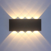 6W bogenförmige wasserdichte Auf- und Ab-LED-Wandleuchte für den Außenbereich, Aluminium, moderne Wandleuchte, Beleuchtung, Wandleuchte