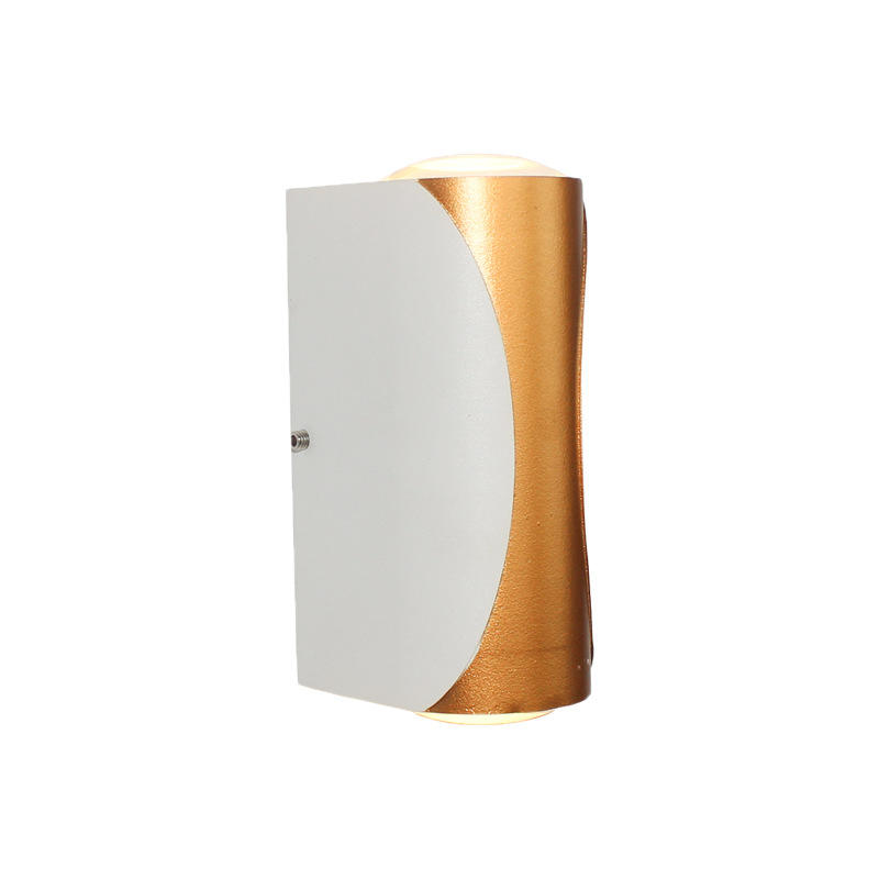 LED-Wandleuchte, wasserdicht, IP65, Aluminium, Garten-Wandleuchte, Gold, Schwarz, weißes Licht, Innen- und Außenwandleuchte