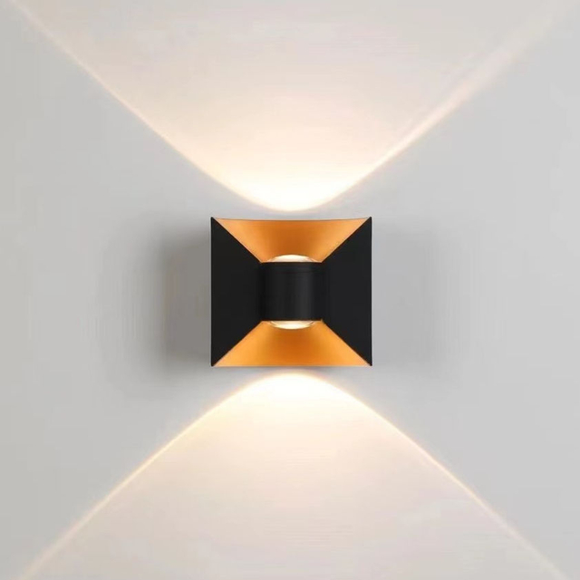 6W Bow Wandleuchte Wasserdichte LED Wandleuchte Fabrikpreis Schwarz-Weiß-Gehäuse Garten Haushalt dekorative Lichter