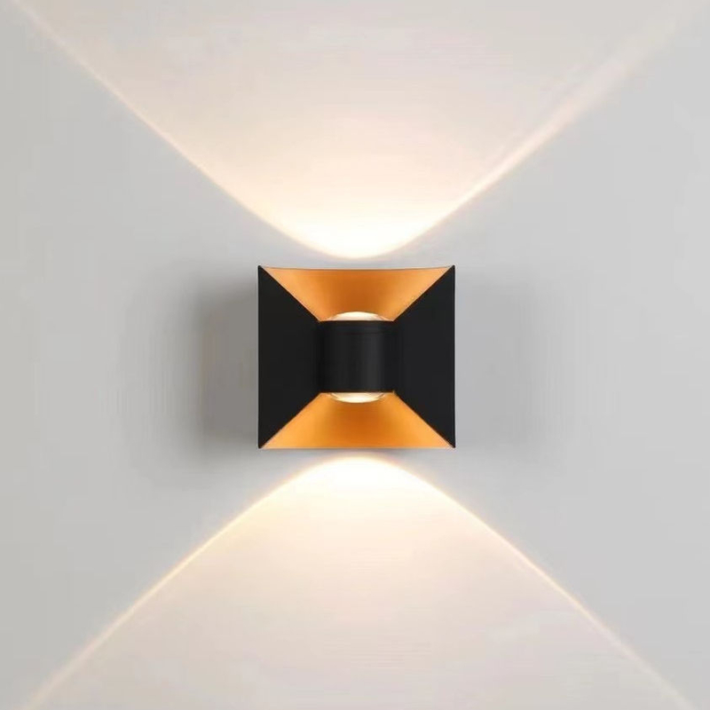 6W Bow Wandleuchte Wasserdichte LED Wandleuchte Fabrikpreis Schwarz-Weiß-Gehäuse Garten Haushalt dekorative Lichter