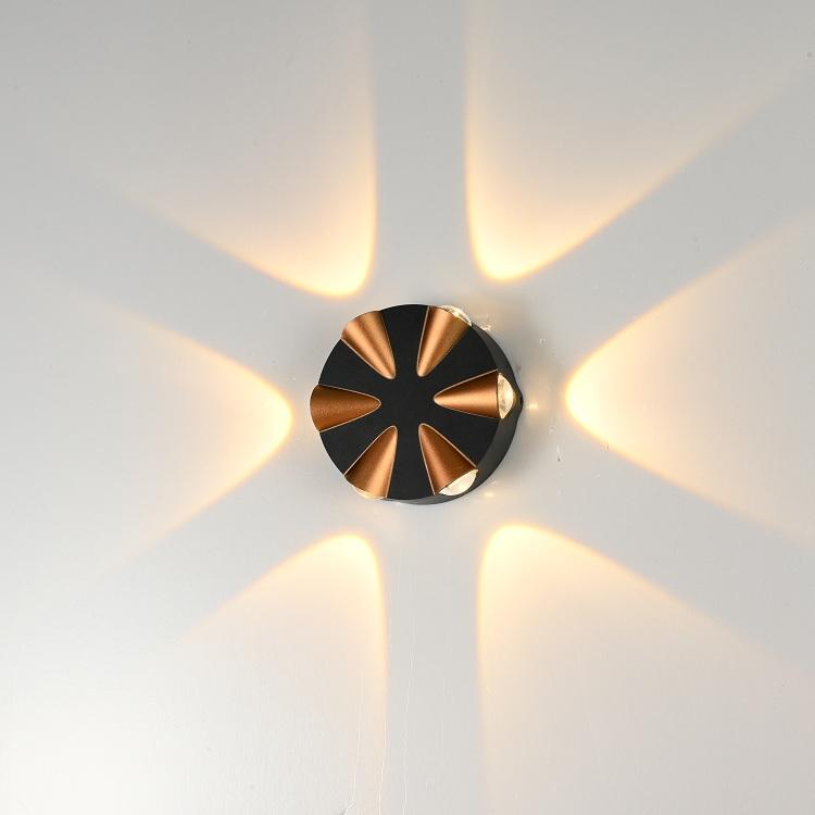 IP65 Cube verstellbare oberflächenmontierte LED-Außenbeleuchtung, wasserdichte LED-Wandleuchte für den Außenbereich in Schwarz und Gold
