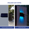 GISUN Neues Produkt, intelligente Lichtsteuerung, automatische Aufladung, 6 W RGB-Solar-Wandleuchte, wasserdichtes LED-Licht für den Garten