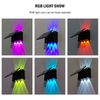 GISUN Neues Produkt, intelligente Lichtsteuerung, automatische Aufladung, 6 W RGB-Solar-Wandleuchte, wasserdichtes LED-Licht für den Garten