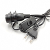 1,8 m E14 Dimmer Lampensockel Halter Netzkabel Kabel Elektrische Power Dimmer Schalter Kabel Für Himalaya-salz Lampe EU Stecker 303 2 stücke