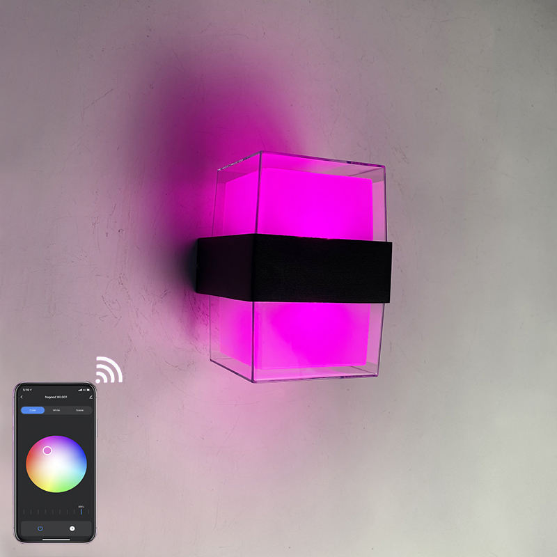 Tuya Smart WiFi LED Wandleuchte 10W RGBW Outdoor Indoor APP Wasserdichte Wandleuchte Dimmbare Gartenleuchte Arbeitet mit Alexa Google Alice