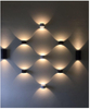 5 W warmweißes/kaltes Licht. Kreisförmige Wandleuchte für die Innendekoration, erhellende Lichter. Schwarz/weiße LED-Wandleuchte mit Auf- und Ab-Licht
