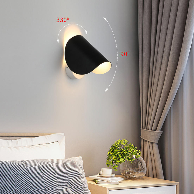 G4-Lampenfassung, italienische minimalistische Wandleuchte, drehbare Wandleuchte, weiße LED-Wandleuchte, Wohnzimmer, kreative drehbare Kunst, Hotel-Wandleuchte, nordisches Schlafzimmer, Nachttisch-Wandleuchte