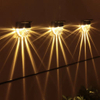 Warmweiße LED-Solarlampe, Weg- und Treppen-Außengarten-Lichter, Solarenergie, Balkon-Licht, Dekoration für Terrasse, Treppen, Zaun