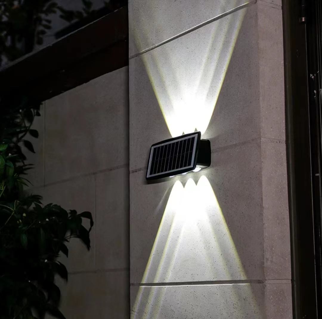 6LED Solar Wandleuchte Im Freien Wasserdichte LED Wandleuchten für Hof Straße Landschaft Garten Dekor Lampe Solar Außenwandleuchte