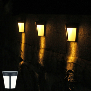 Schwarz Transparent Unten Solar Wand Lampe Im Freien Wasserdichte Haushalt Garten Terrasse Balkon Atmosphäre Dekor Licht