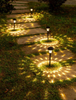 Solar-Rasenlampe, Glasleuchte, Gartenlandschaft, Dekoration, eingesetzte Wegelampe, monokristallines Polysilizium, 1000 mA-Batterie