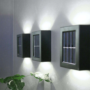 Outdoor Solar Lampen Wasserdichte Wand Lampen Leistungsstarke Unten Garten Dekorative Straßen Lampen Hause Treppe Solar Powered Lichter