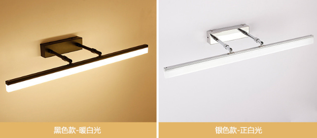 LED-Leuchten, Aluminium-Spiegel-Scheinwerfer, 9 W, verstellbarer Winkel, drehbare Wandlampen mit drei Farbtemperaturen, Innen-Badezimmer-Licht