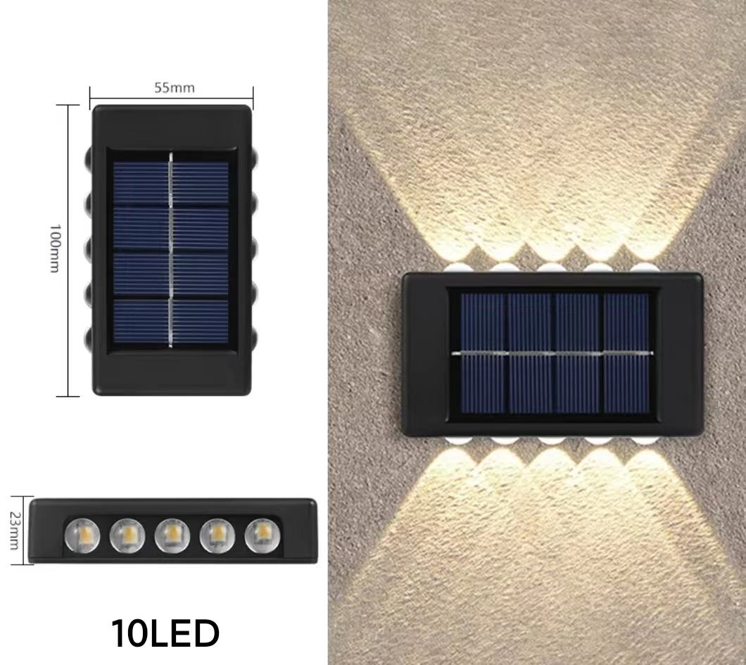 4LED 6LED 8LED 10LED 12LED 16LED auf und ab solar wandleuchte außendekoration gartenhof hause wandleuchte wasserdicht