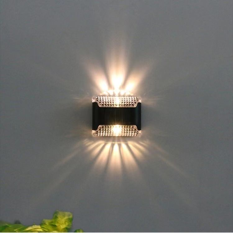 Transparente Oben Und Unten Solar Wand Lampe Im Freien Wasserdichte Haushalt Garten Terrasse Balkon Atmosphäre Dekor Licht