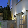 LED-Doppelkopf-Wandleuchte, quadratisch, für Außentreppen, Gang, wasserdicht, Acryl, kreative Außenwandleuchte, für Hof, Balkon, Wandleuchte