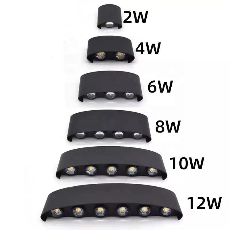 Außen verstellbar nach oben und unten, Korridor, Würfel, Zylinder, Garten, Hotel, wasserdicht, Cob-LED-Wandlampen, 220 V, Beleuchtung nach oben und unten