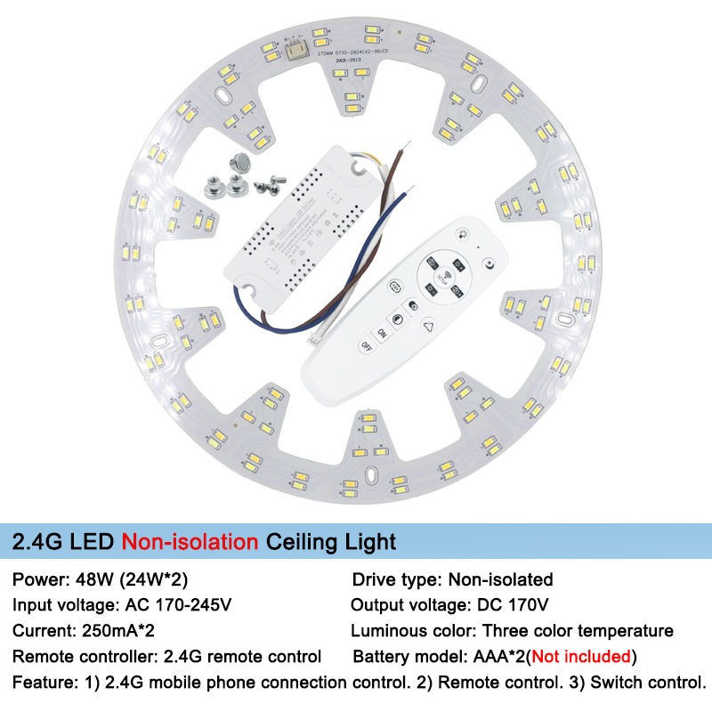 Intelligente 2,4-G-Ersatzlichtquellenoberfläche für Fernbedienung, Kronleuchter, Deckenleuchte, LED-Downlight, Deckenleuchte-Controller