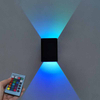 Moderne LED Up And Down Wandleuchte RGB mit Controller Schlafzimmer Nachttischlampen Dekoration Wandlamp AC85-265V Industrielle Projektbeleuchtung