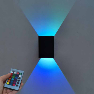 RGB 3W LED Wandleuchte Effekt Wandleuchte mit Fernbedienung Bunte Wandlampe für den Innenbereich