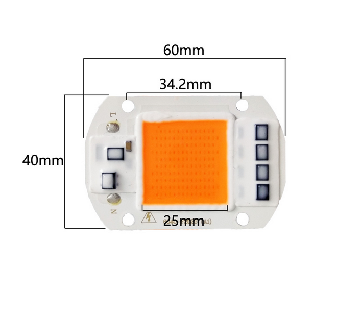 Hochleistungs-Vollspektrum-LED-Wachstumschip 20 W, 30 W, 50 W für die Wachstumsbeleuchtung von Zimmerpflanzen