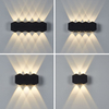 4W 6W 8W 10W Neue schwarze wasserdichte Wandleuchte für den Außenbereich, Auf- und Ab-Lichter, Wandmontage, hergestellt in China, LED-Licht auf und ab