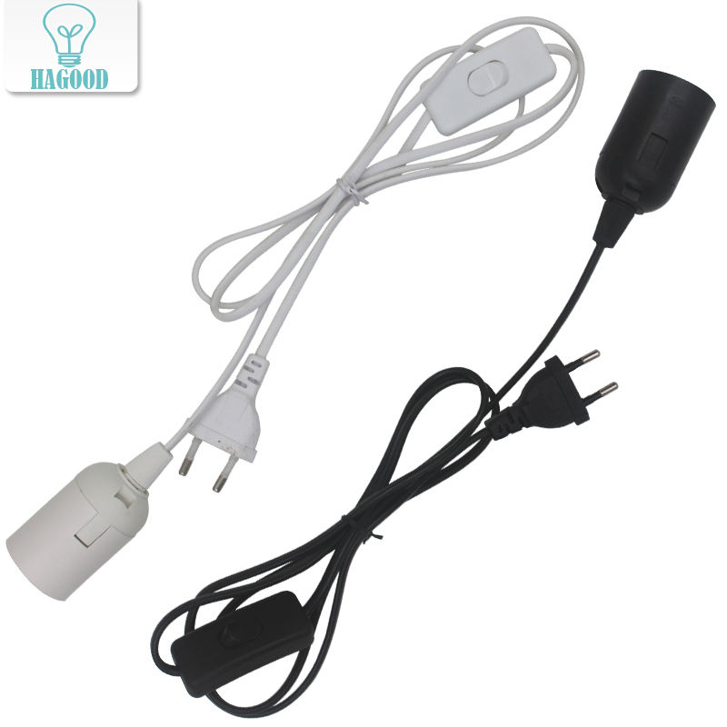 1,8 m langes Netzkabel, E27-Lampensockel, EU-Stecker mit Schaltkabel für hängende LED-Glühbirne, E27-Hängelampe, Fassungsfassung