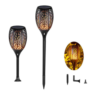 96 LED Wasserdicht Flackernde Flamme Solar Licht Garten Lampe Outdoor Landschaft Dekoration Garten Rasen Licht