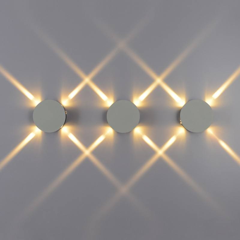 Wandmontierte, runde, schicke LED-Wandleuchte mit industrieller Dekoration für den Innenbereich für das Wohnzimmer aus Aluminiummaterial