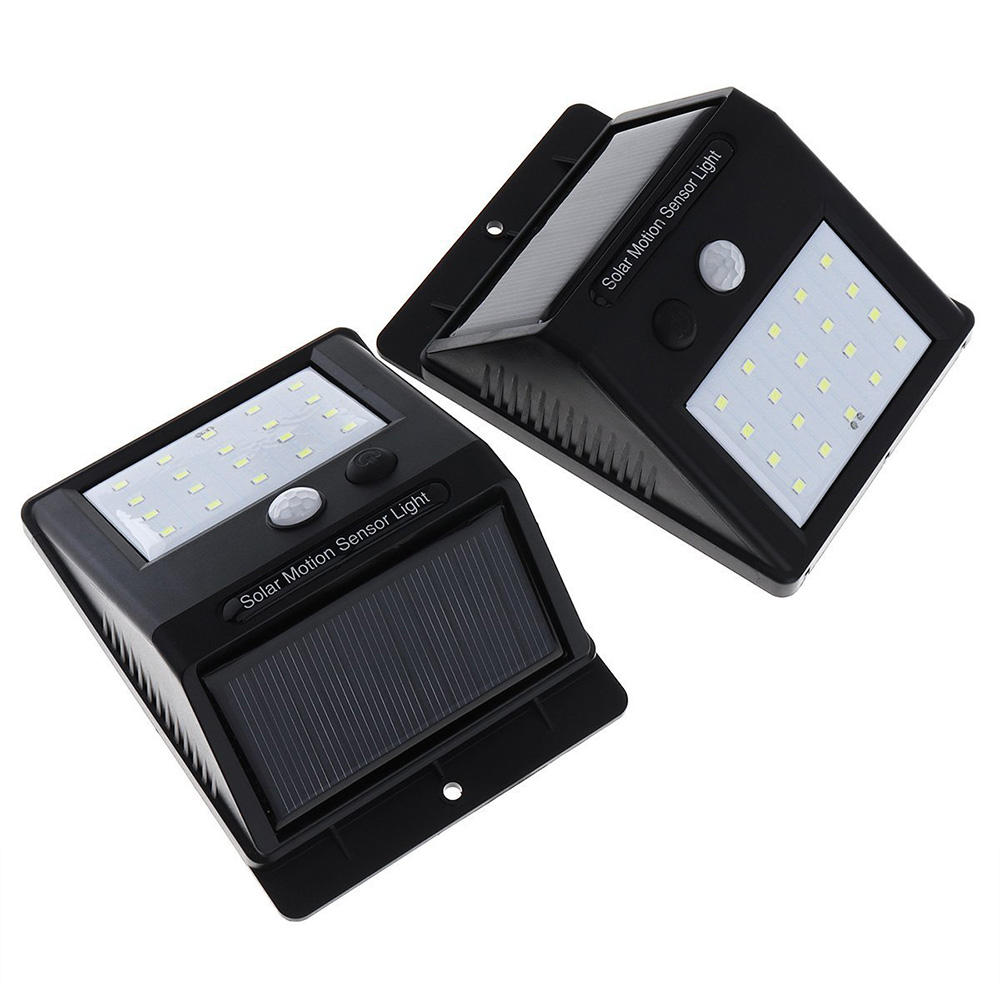 LED-Solarstromleuchte, 20 LEDs, Wandleuchte, PIR-Bewegungsmelder, für den Außenbereich, wasserdicht, Solar 