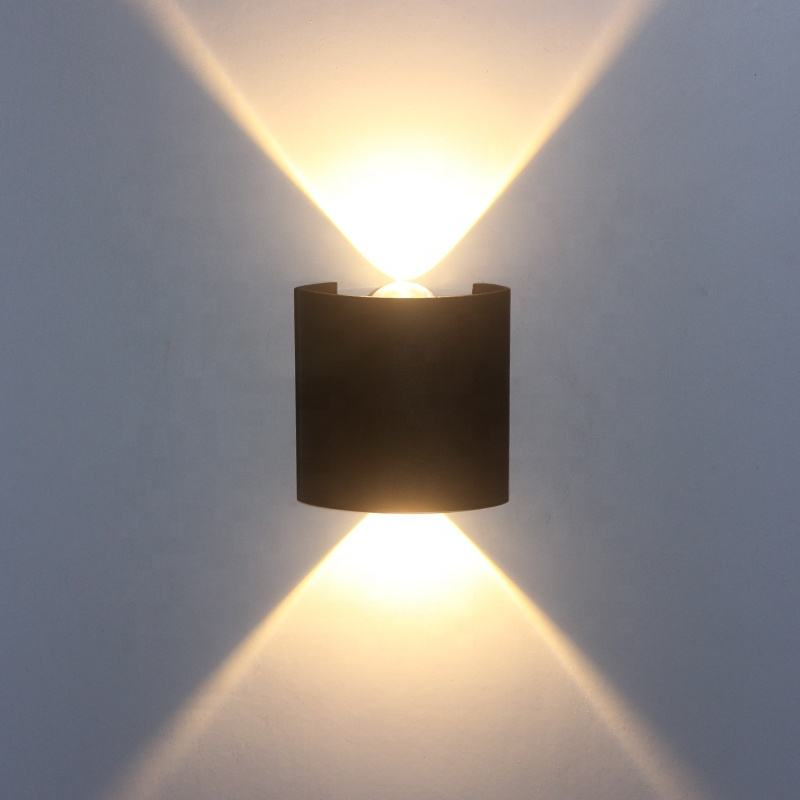 Außen verstellbar nach oben und unten, Korridor, Würfel, Zylinder, Garten, Hotel, wasserdicht, Cob-LED-Wandlampen, 220 V, Beleuchtung nach oben und unten
