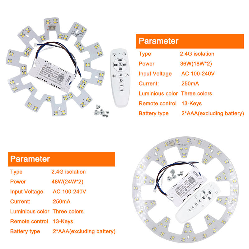 Intelligente 2,4-G-Ersatzlichtquellenoberfläche für Fernbedienung, Kronleuchter, Deckenleuchte, LED-Downlight, Deckenleuchte-Controller