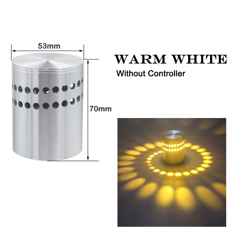 3W heiße Verkäufe Spiralloch LED Wandleuchte Licht Lampe kaltes warmes Licht