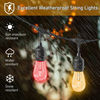 LED-Solar-Lichterkette, Weihnachtsdekoration, Glühbirne, IP65, wasserdicht, Terrassenlampe, Urlaubsgirlande für Gartenmöbel im Freien