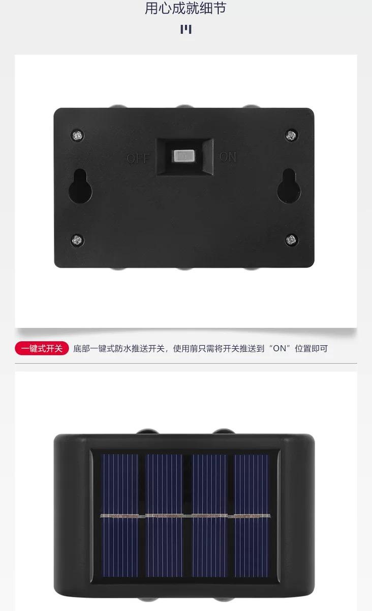 LED-Garten-Solarleuchte, Aluminiumleuchte mit Bewegungssensor, LED-Solar-Außenleuchte
