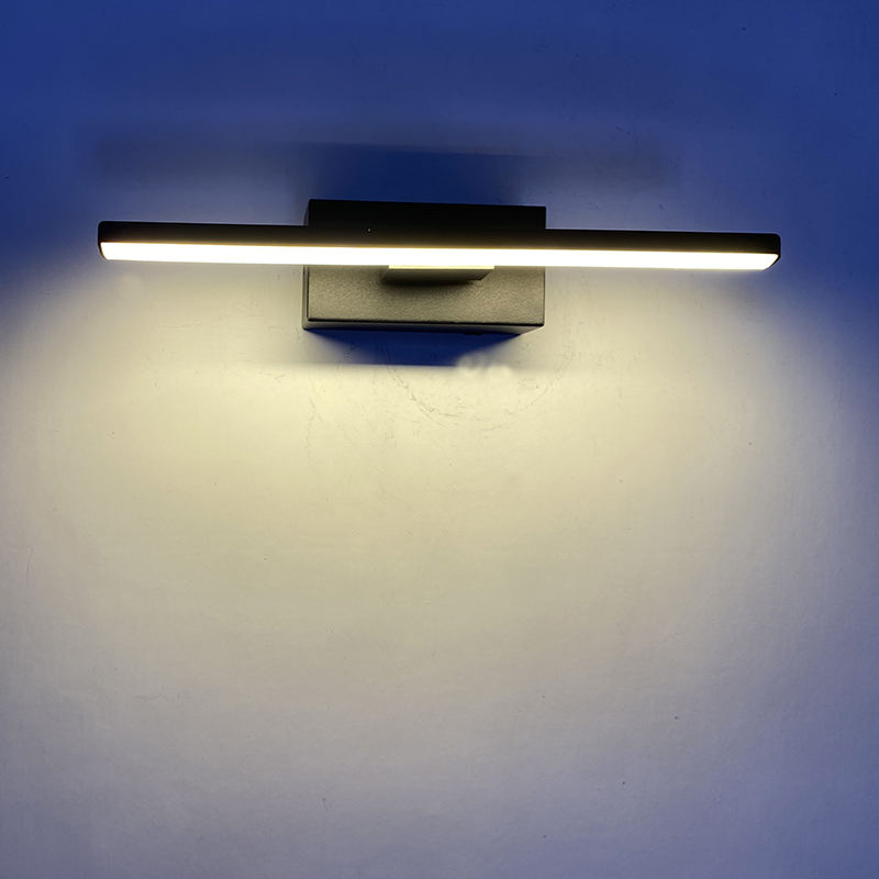 Schlafzimmer-Nachttisch-Wandleuchte, drehbar, verstellbarer Winkel, LED-Innenbeleuchtung, Aluminium, einfache Streifen-Wandleuchte