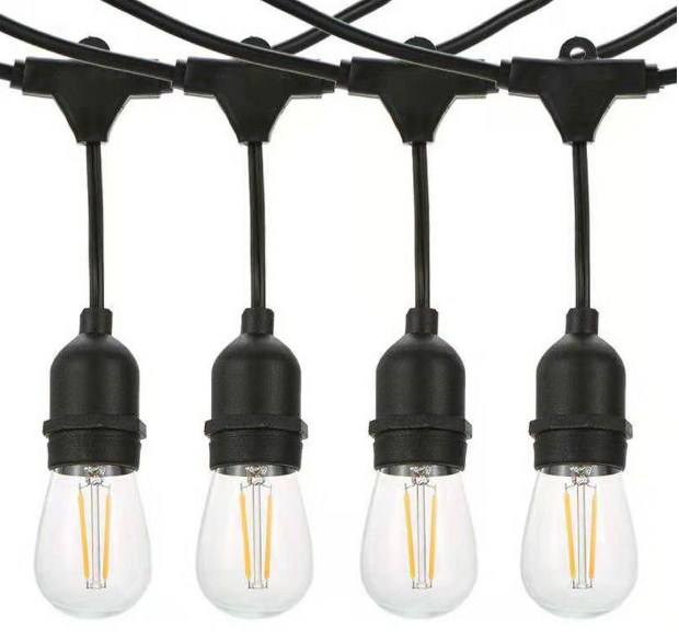Intelligente Gartenbeleuchtung 15 m RGB-Gartenatmosphäre Beleuchtungskabel Smartphone-Steuerung E27-Stecker Hersteller Direktvertrieb