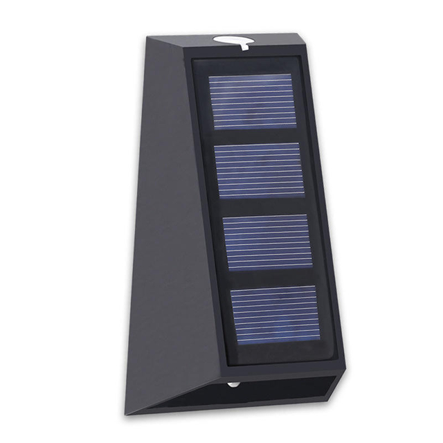 Außenwandleuchte mit zwei Köpfen, Solarsensor, LED-betriebene Sicherheitsleuchten, wasserdichte Außenwandleuchte IP 65